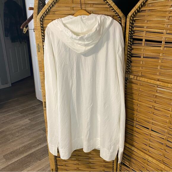 NWT Tommy Hilfiger White Hooded Zip-Up Jacket 3XL cotton - Picture 11 of 12